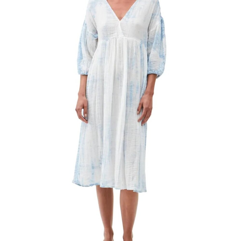Michael Stars‎ Blue Tie-Dye Gauze Maxi Dress – Women’s S